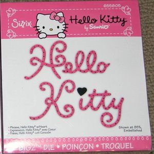 Sizzix Bigz die, Hello Kitty Phrase w Heart